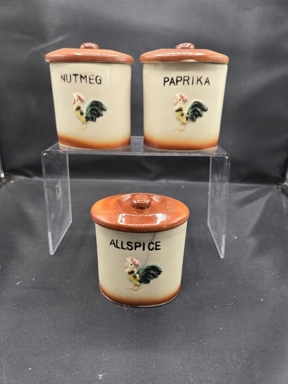 Vintage Thames Rooster Spice Allspice Nutmeg Paprika